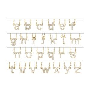 14K White 1/6 CTW Natural Diamond Lowercase Initial L 16 Necklace