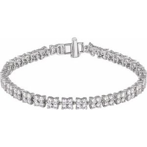 14K White 5 1/3 CTW Lab-Grown Diamond Line 7 1/4 Bracelet