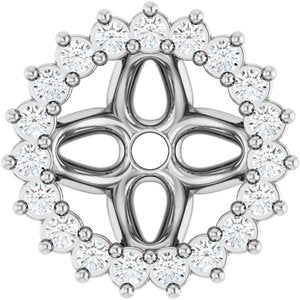 14K White 1/6 CTW Natural Diamond Earring Jackets