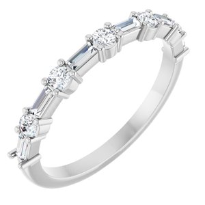 14K White 3/8 CTW Lab-Grown Diamond Anniversary Band