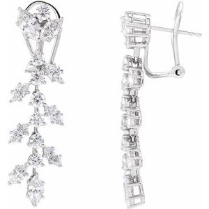 14K White 4 1/4 CTW Lab-Grown Diamond Earrings