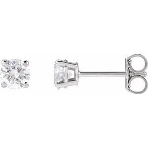 14K White 1/2 CTW Lab-Grown Diamond Stud Earrings