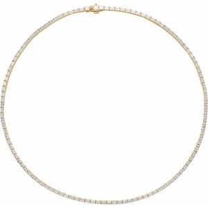 14K Yellow 11 3/4 CTW Lab-Grown Diamond Line 16 Necklace