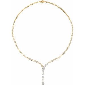 14K Yellow 5 1/2 CTW Lab-Grown Diamond 16 1/2 Necklace