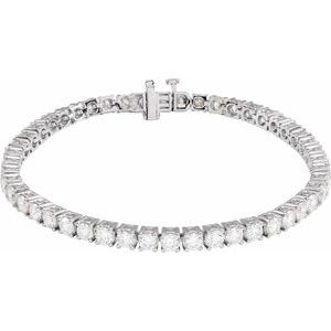 14K White 7 CTW Lab-Grown Diamond Line 7 Bracelet