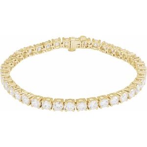 14K Yellow 10 CTW Lab-Grown Diamond Line 7 Bracelet