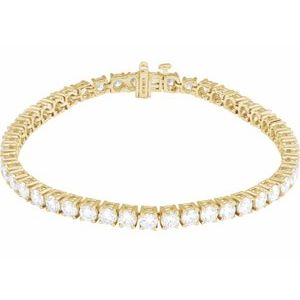 14K Yellow 8 CTW Lab-Grown Diamond Line 7 Bracelet