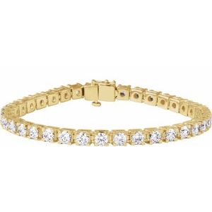14K Yellow 9 CTW Lab-Grown Diamond Link 7 1/4 Bracelet