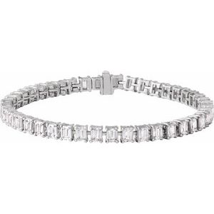 14K White 10 1/2 CTW Lab-Grown Diamond Line 7 Bracelet