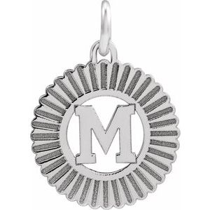 Sterling Silver Initial M Pendant