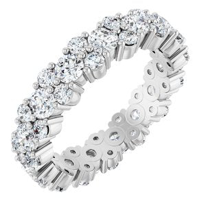 14K White 1 3/4 CTW Natural Diamond Eternity Band Size 7