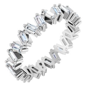 14K White 1 1/2 CTW Lab-Grown Diamond Eternity Band Size 7