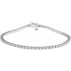 14K White 2 CTW Lab-Grown Diamond Line 7 1/4 Bracelet