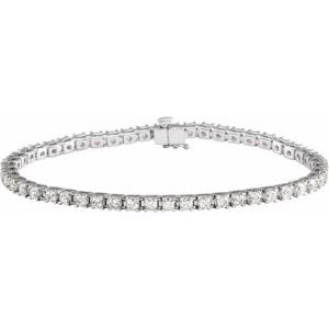 14K White 4 CTW Lab-Grown Diamond Line 7 1/4 Bracelet
