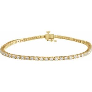 14K Yellow 3 CTW Lab-Grown Diamond Line 7 1/4 Bracelet