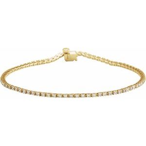14K Yellow 1 CTW Lab-Grown Diamond Line 7 1/4 Bracelet