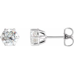 14K White 1 1/2 CTW Lab-Grown Diamond Earrings