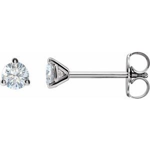 14K White 1/4 CTW Lab-Grown Diamond Stud Earrings