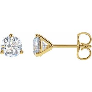 14K Yellow 1 CTW Lab-Grown Diamond Stud Earrings