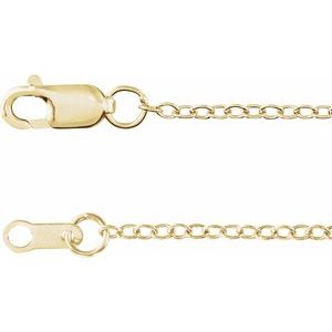 10K Yellow 1.3 mm Cable 16 Chain