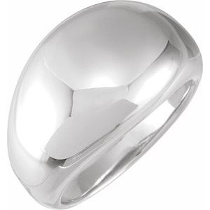Sterling Silver 14 mm Dome Ring