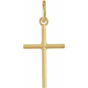 14K Yellow 15.5x10 mm Cross Pendant