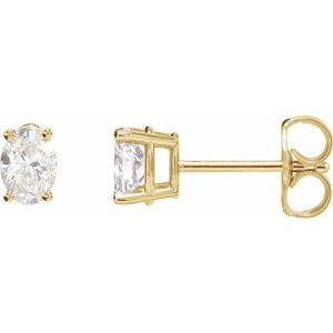 14K Yellow 1/2 CTW Natural Diamond Earrings
