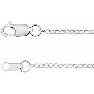 10K White 1.3 mm Cable 20 Chain