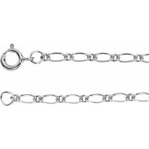 Sterling Silver 1.5 mm Figaro 20 Chain