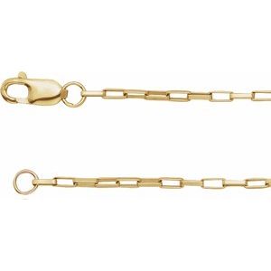 14K Yellow Gold-Filled 1.2 mm Elongated Box 16" Chain