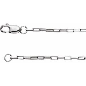 Sterling Silver 1.2 mm Elongated Box 24" Chain