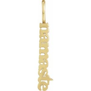 14K Yellow 28.76x4.92 mm Namaste Pendant