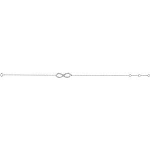 14K White 1/6 CTW Natural Diamond Infinity-Inspired 7-8" Bracelet