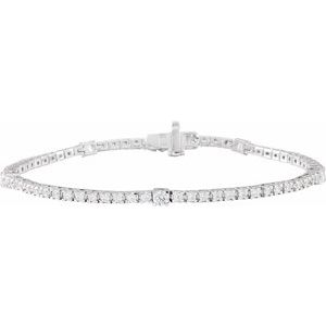 14K White 1 3/4 CTW Lab-Grown Diamond 7 Line Bracelet