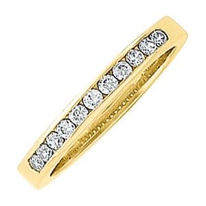 14K Yellow 1/5 CTW Natural Diamond Anniversary Band