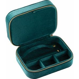 Green Velvet Rectangle Travel Case