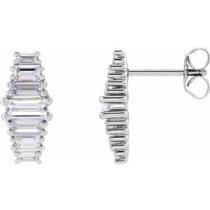 14K White 1 1/2 CTW Lab-Grown Diamond Earrings