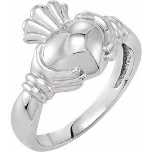 Sterling Silver Claddagh Band Size 7
