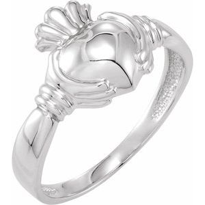Sterling Silver Claddagh Band Size 11
