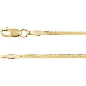 14K Yellow 1.6 mm Herringbone 20" Chain