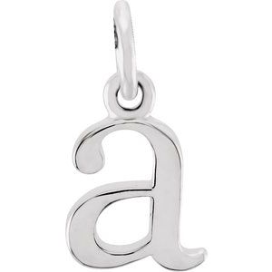 Sterling Silver Lowercase Initial a 16 Necklace