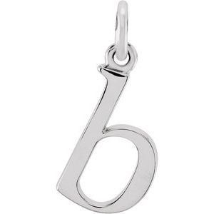 Sterling Silver Lowercase Initial b 16 Necklace