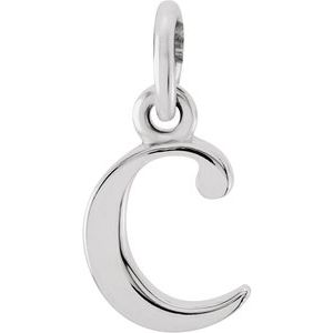 Sterling Silver Lowercase Initial c 16 Necklace
