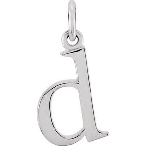 Sterling Silver Lowercase Initial d 16 Necklace