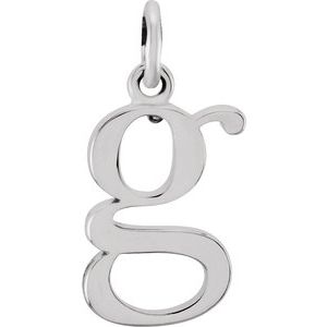 Sterling Silver Lowercase Initial g 16 Necklace