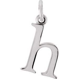 Sterling Silver Lowercase Initial h 16 Necklace
