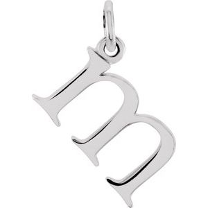Sterling Silver Lowercase Initial m 16 Necklace