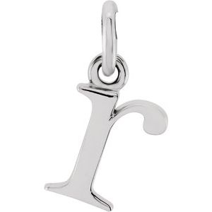 Sterling Silver Lowercase Initial r 16 Necklace