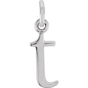 Sterling Silver Lowercase Initial t 16 Necklace