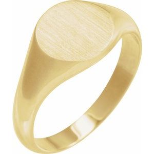 14K Yellow 9.5 mm Signet Ring